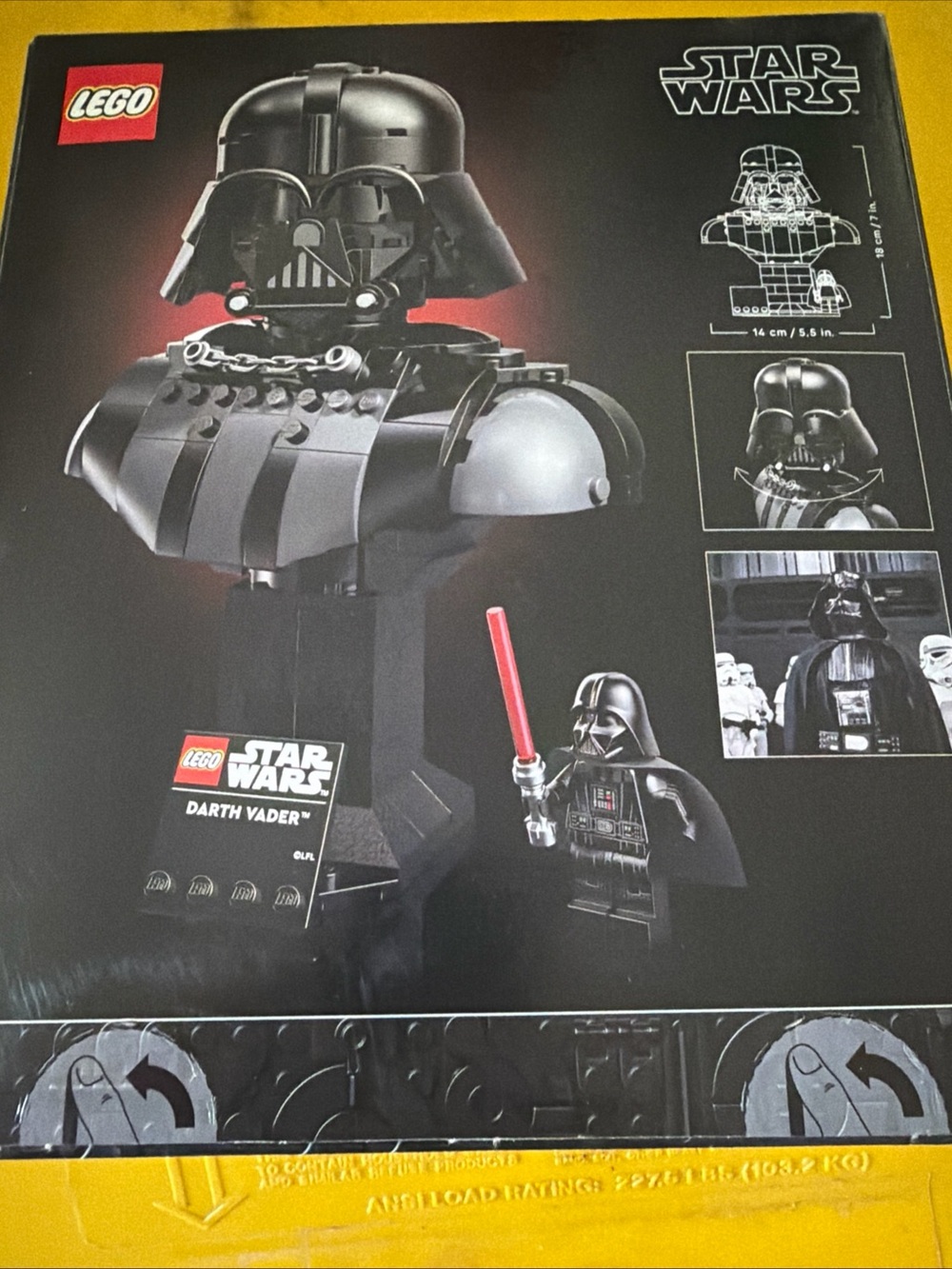 Lego Star Wars Darth Vader Bust - Black with Red Lightsaber